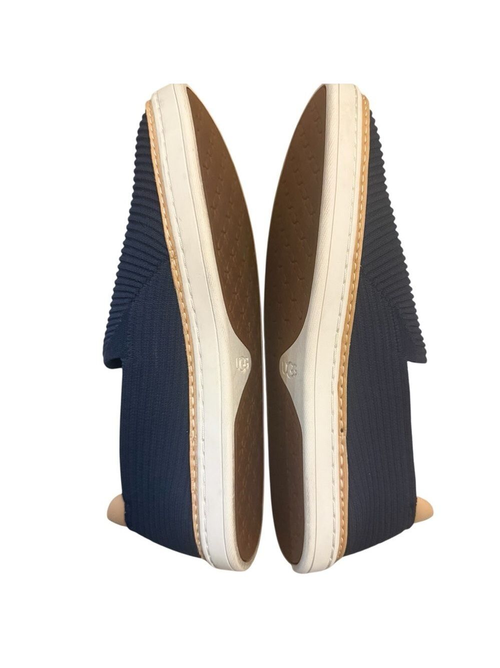 UGG Women's Sammy Slip On Sneaker Navy Blue Ribbed Knit Size 7 - Picture 4 of 10